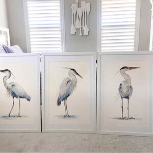 SOLD….Set of Three Heron Art Prints